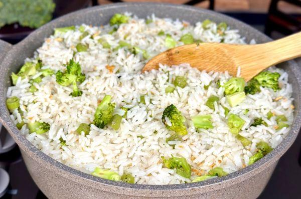 Receita Arroz com Brócolis