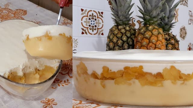 Delícia de Abacaxi Sem Gelatina