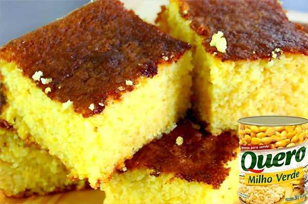 Receita de Bolo de Milho de Latinha Fofinho
