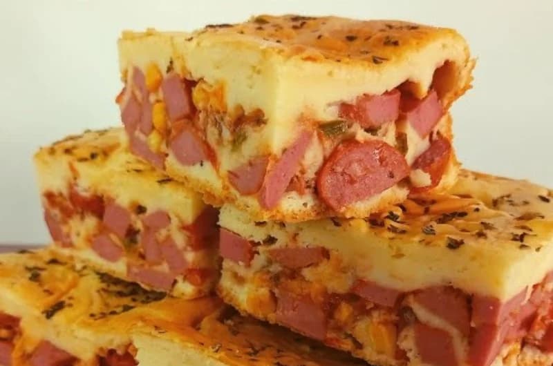 Torta de Salsicha de Liquidificador - Massa Especial